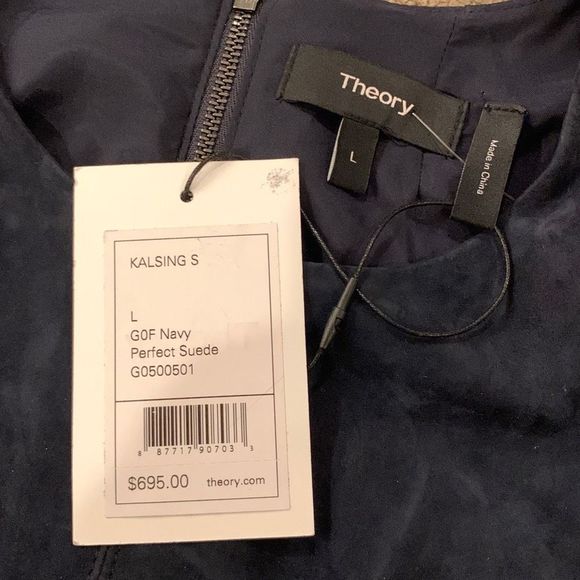 Theory Kalsing S lamb leather sleeveless top - Picture 7 of 15